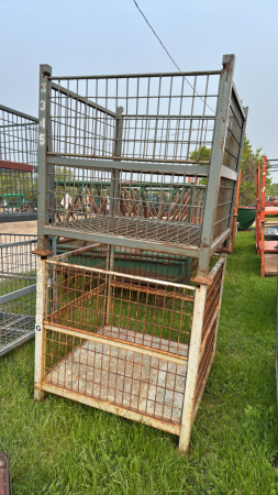 PAIR OF STEEL STACKING BINS