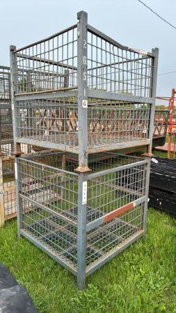 PAIR OF STEEL STACKING BINS