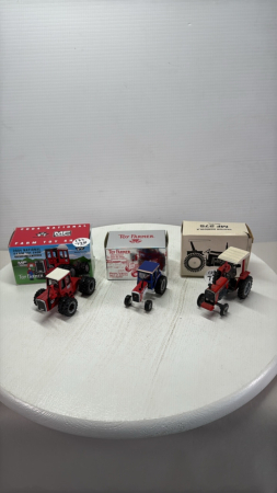 (3) Massey Ferguson 1/64 Tractors