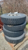 4 - 11R22.5 Tires on Aluminum Rims