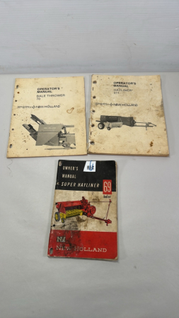 New Holland Owners Manual Lot