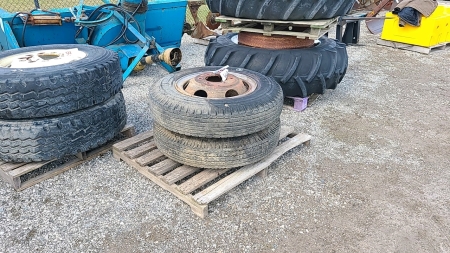 Pair of 8.25-29 Tires w/6-Bolt Rims
