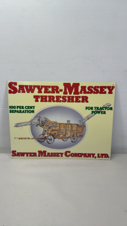 Repro Sawyer Massey Thresher Tin Sign