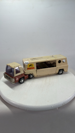 Buddy L Farms Tin Semi Horse Trailer w/2 Horses