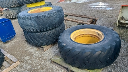 3- 17.5R25 Tires on Champion Grader Rims