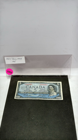 1954 Devil Face Canadian $5 Dollar Bill