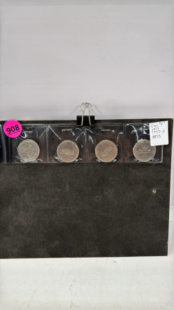 (1) 1971, (2) 1973, (1) 1975 Cdn $1 Coins