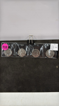 (1) 1975, (1)1978,(1) 1980, (1) 1985 Cdn $1 Coins