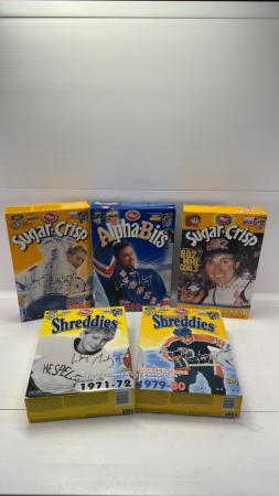 (5) Full Cereal Boxes