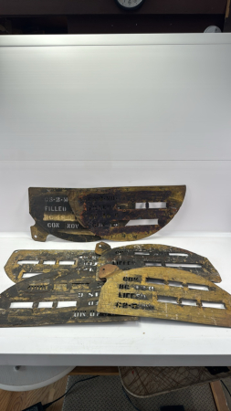 (6) Brass Barrel Stencils