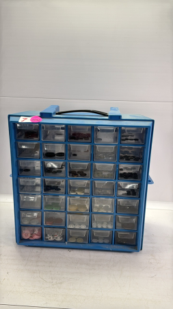 35 Drawer Plastic Parts Bin w/Qty of Buttons