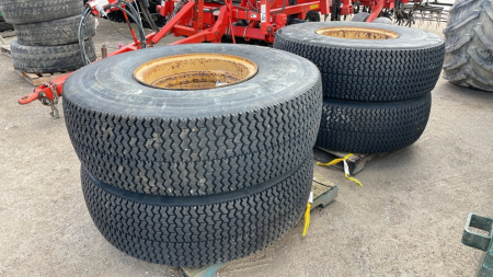 Set of 4 - 16.00R24 Tires on Champion Grader Rims