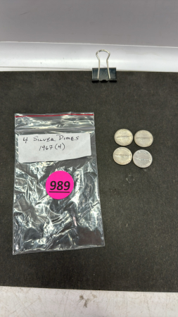 (4) 1967 Silver Cdn Dimes