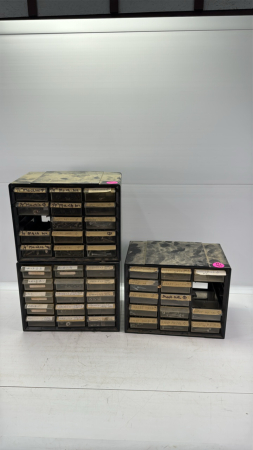 (3) 15 Drawer Parts Bins
