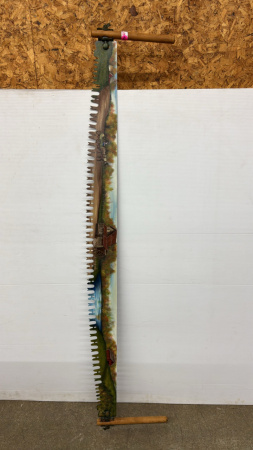 Hand Painted Cross Cut Saw