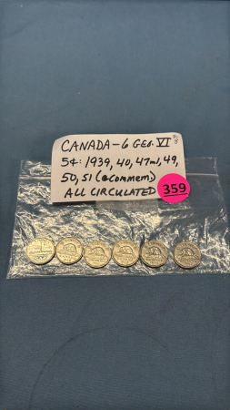 (6) Canada GEO Six 5 Cent