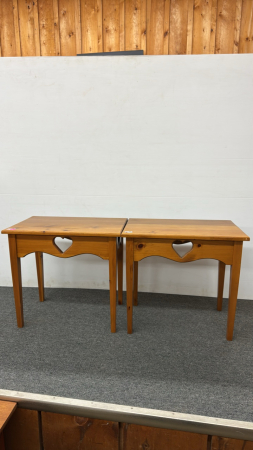 (2) Pine End Tables