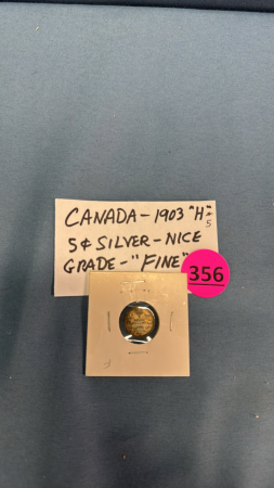 (1) Canada 1903 "H" 5 Cent Silver