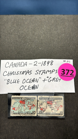 (2) Canada 1898 Christmas Stamps