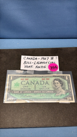 (1) Canada 1967 $1 Bill