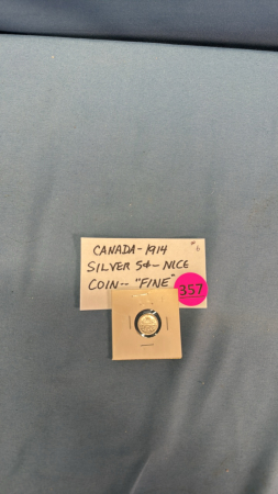 (1) Canada 1914 Silver 5 Cent