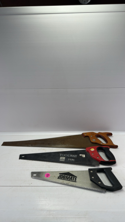 (3) Hand Saws for wood