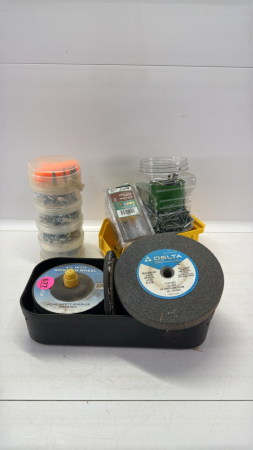 Qty of Grinding Discs, Wire Wheels, Screws Etc