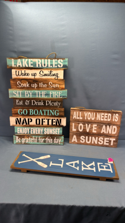 (3) Decorative Wall Plaques
