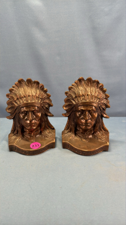 Pair of Metal Book Ends
