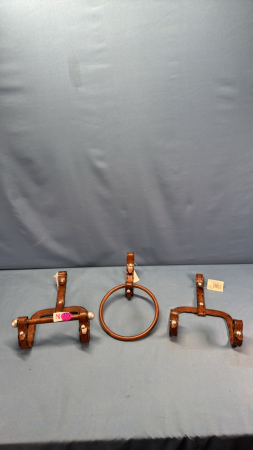 (3) Metal Bathroom Accessories
