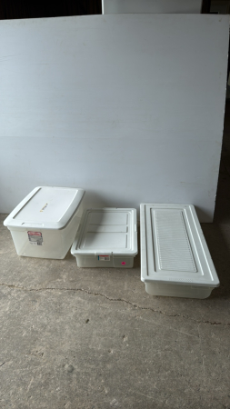 (3) Totes with Lids