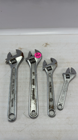 (4) Adjustable Wrenches