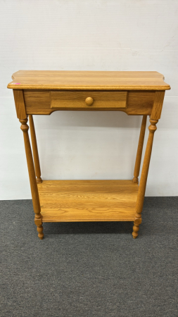 Tall Oak Stand with Drawer