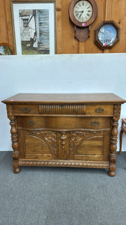 Oak Ornate Sideboard