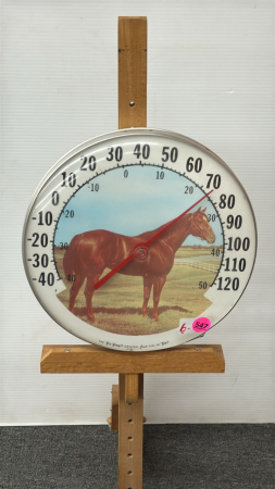 12in Thermometer with Horse