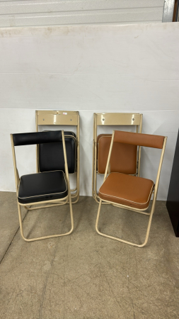 (6) Metal Folding Card Table Chairs