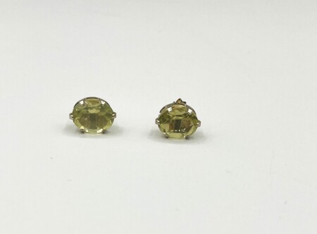 Sterling Silver Natural Lemon Quartz Earrings