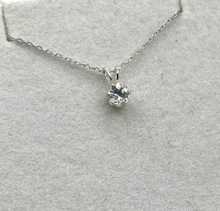 Sterling Silver Natural Aquamarine Pendant