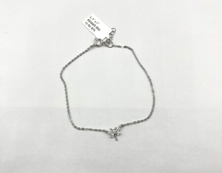 Sterling Silver CZ Butterfly Bracelet