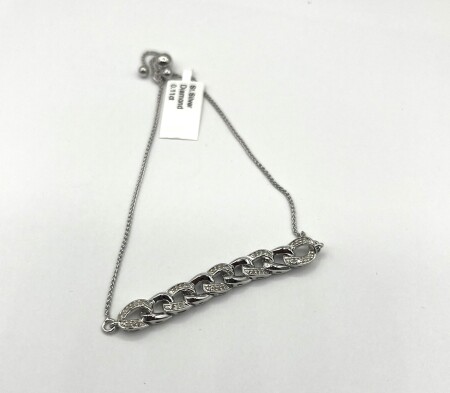 SterlingSilver Natural Diamond Adjustable Bracelet
