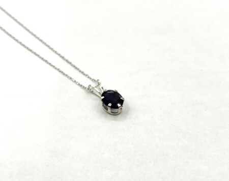 Sterling Silver Natural Iolite Pendant