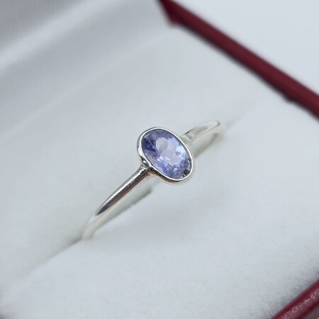 Sterling Silver Natural Tanzanite Ring