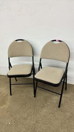 (2) Folding Card Table Chairs