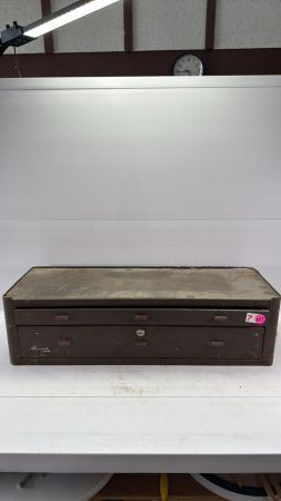 2 Drawer Metal Toolbox with Contents