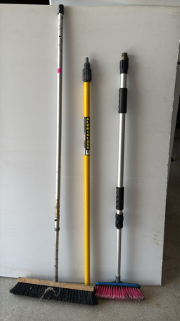 Push Broom, Scrub Brush & Telescopic Handle
