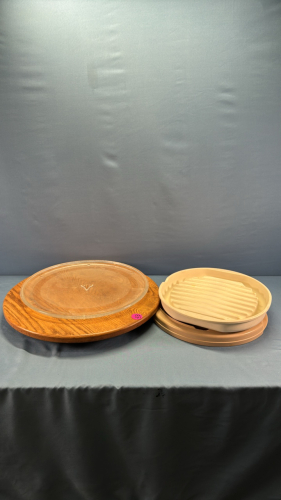 Oak Lazy Susan & Kitchen Lot