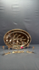 Oval Tray & Candle Stick Lot