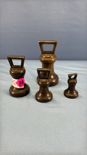 (4) Brass Weights