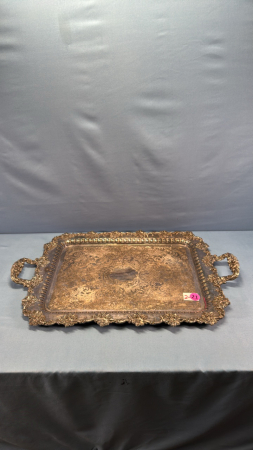 Old English Reproduction Silver Plate Tray