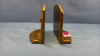 Pair of Brass Book Ends - 2